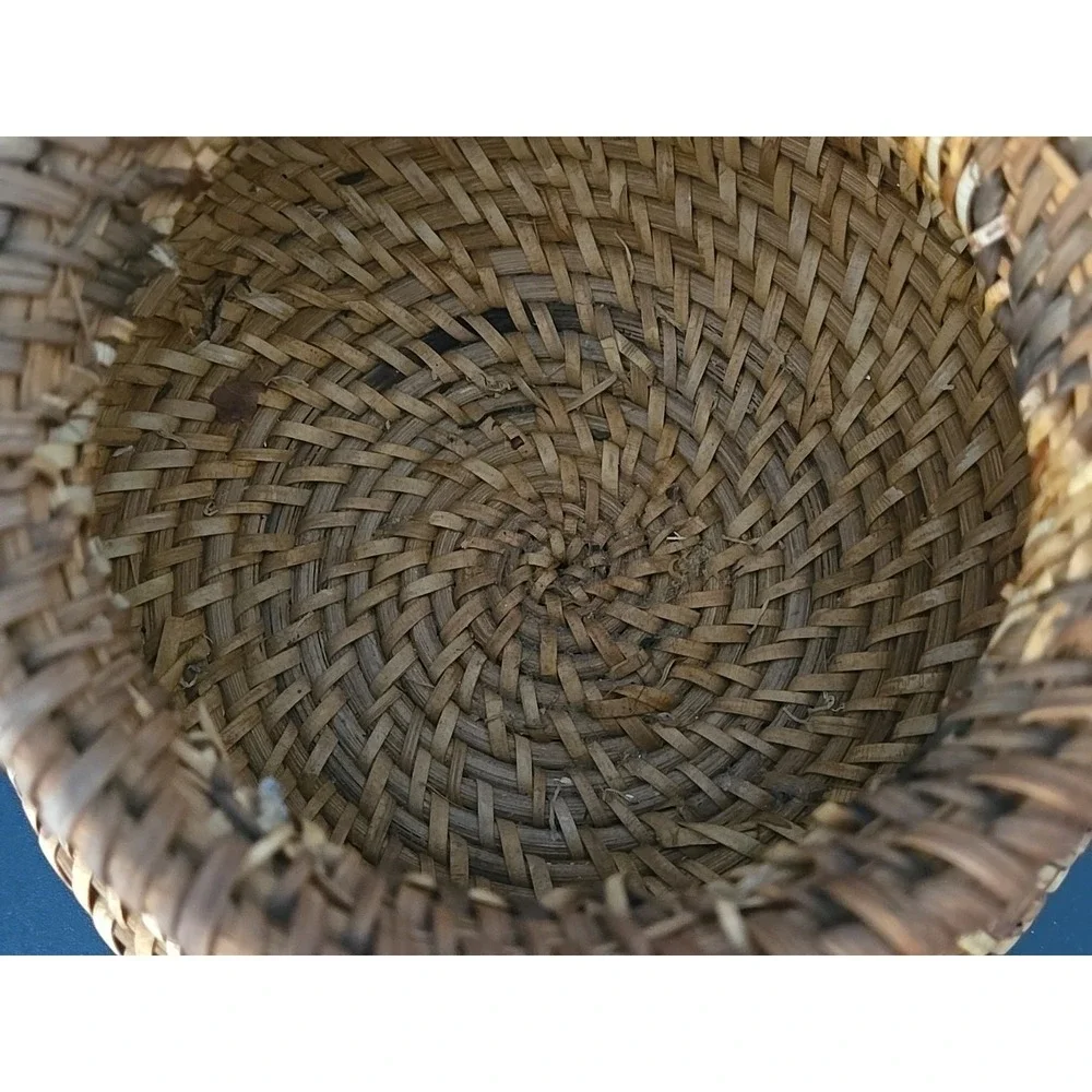 Vintage Wicker Woven Vase Boho Baskets Home Decor Tight Weave‎ For Dry Flower